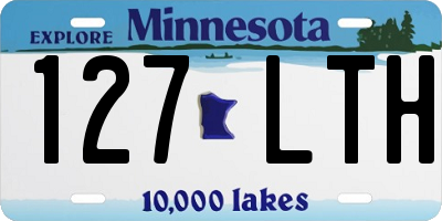 MN license plate 127LTH