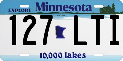MN license plate 127LTI