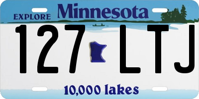 MN license plate 127LTJ