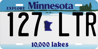 MN license plate 127LTR
