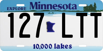 MN license plate 127LTT