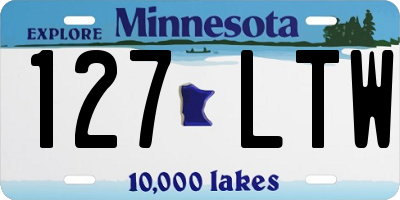 MN license plate 127LTW