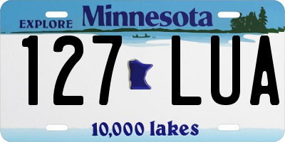 MN license plate 127LUA