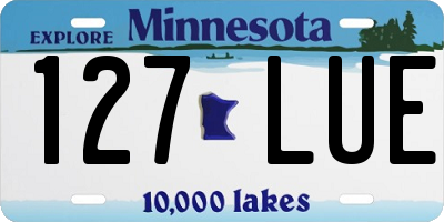 MN license plate 127LUE