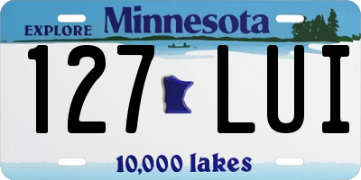 MN license plate 127LUI