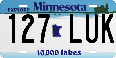 MN license plate 127LUK