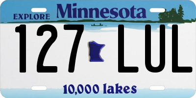 MN license plate 127LUL