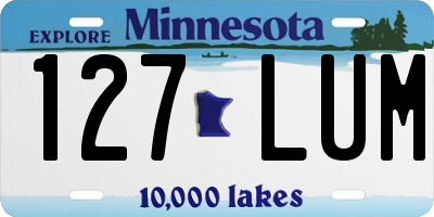 MN license plate 127LUM