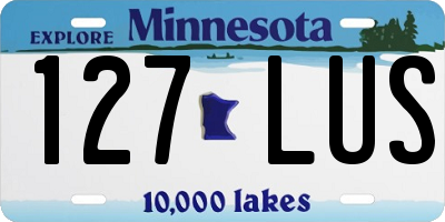 MN license plate 127LUS