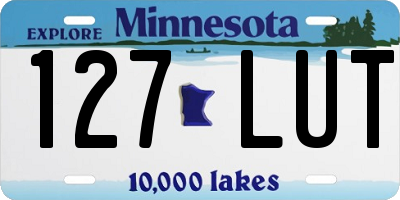 MN license plate 127LUT