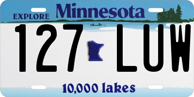 MN license plate 127LUW