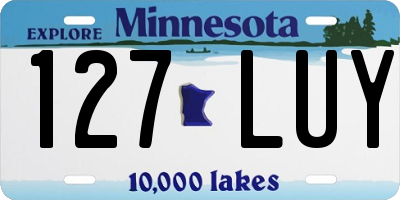 MN license plate 127LUY