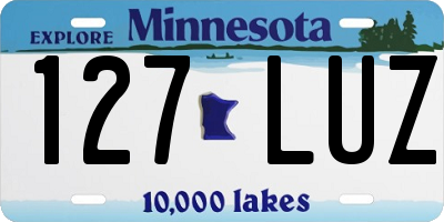 MN license plate 127LUZ