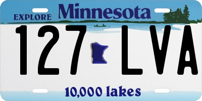 MN license plate 127LVA