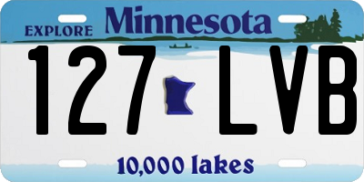 MN license plate 127LVB