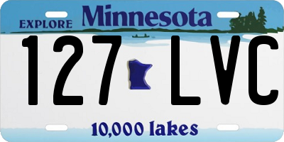 MN license plate 127LVC
