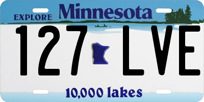 MN license plate 127LVE