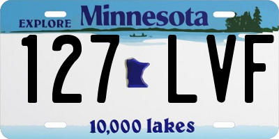 MN license plate 127LVF