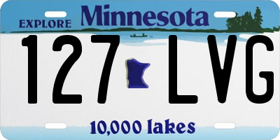 MN license plate 127LVG