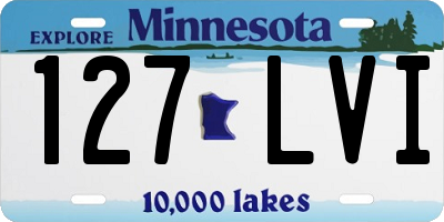 MN license plate 127LVI