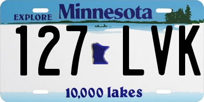 MN license plate 127LVK