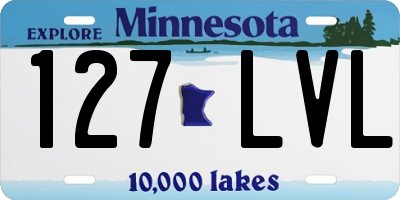MN license plate 127LVL
