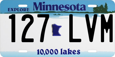 MN license plate 127LVM