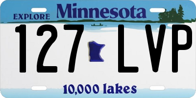 MN license plate 127LVP