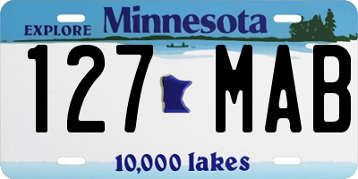 MN license plate 127MAB