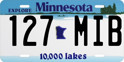MN license plate 127MIB