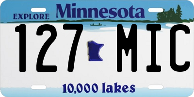MN license plate 127MIC