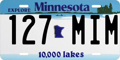MN license plate 127MIM