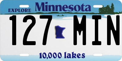 MN license plate 127MIN
