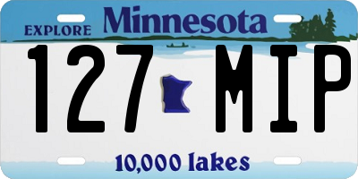 MN license plate 127MIP