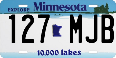 MN license plate 127MJB