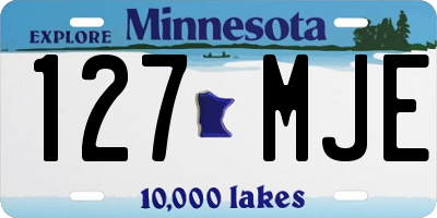 MN license plate 127MJE