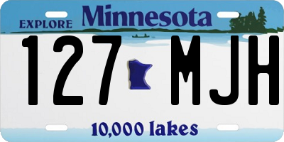 MN license plate 127MJH