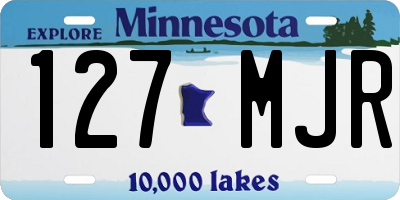 MN license plate 127MJR