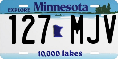 MN license plate 127MJV