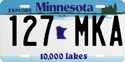 MN license plate 127MKA