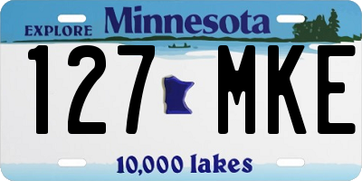 MN license plate 127MKE
