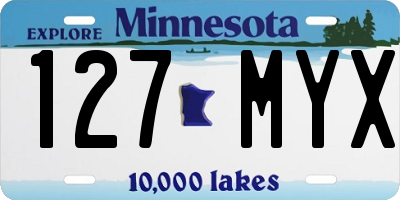 MN license plate 127MYX