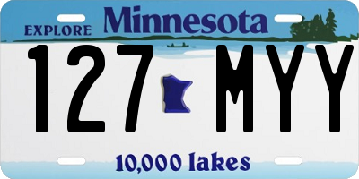 MN license plate 127MYY