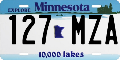MN license plate 127MZA