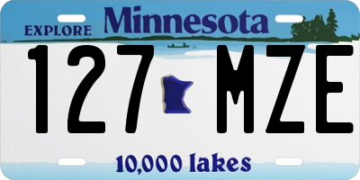 MN license plate 127MZE