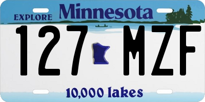 MN license plate 127MZF