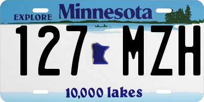 MN license plate 127MZH
