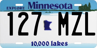 MN license plate 127MZL