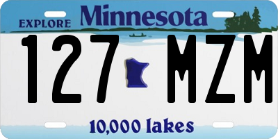MN license plate 127MZM