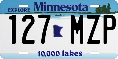 MN license plate 127MZP